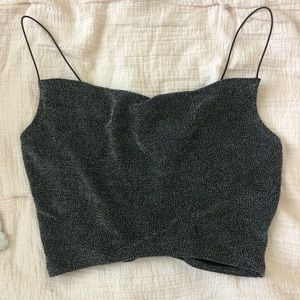 H&M Sparkle Crop Tank Top